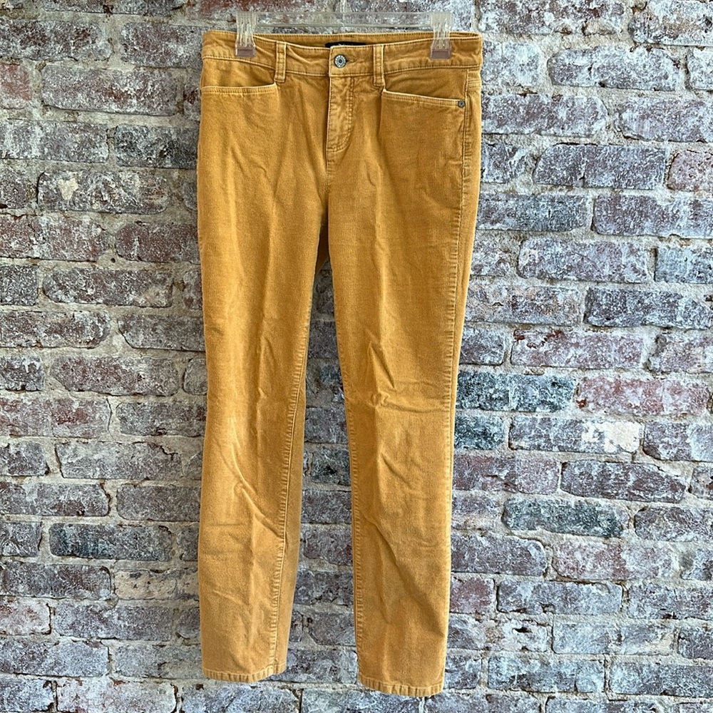Talbots Gold Fine Wale Corduroy Straight Leg 5 Pocket Pants